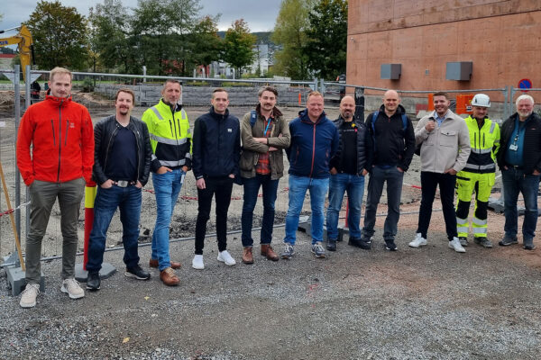 VEO, Drammen Hospital, porject team standing